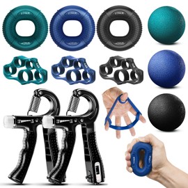 KDG 11PCS Grip Strength Trainer Kit with Adjustable Counting Hand Grippers