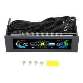 Computer Temp Monitor PVC Lens Panel Display 5 Sets Fan Temperature Controller for PC