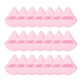 LannuMet 20 Pcs Soft Triangle Powder Puff Velour Makeup Powder Puff Sponge Loose Powder Puffs Makeup Tool,Pink