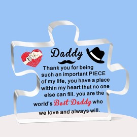FMCC Dad Gifts Birthday Fathers Day Christmas Best Dad Gifts from Daughter Son Piece of My Life Daddy Acrylic
