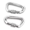 TITECOUGO Screw-Lock Carabiner, Load Capacity 2,697.7 lbf, Aluminum Alloy, D-Ring,