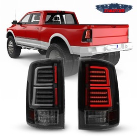 I1MOTOR Full LED Tail Lights for 2009-2018 Dodge Ram 1500 2500 3500 Taillights Car Rear Sequential DRL Turn Signal Light Automotive Brake Lamps Assembly Replacement Driver Passenger Side Matte Black