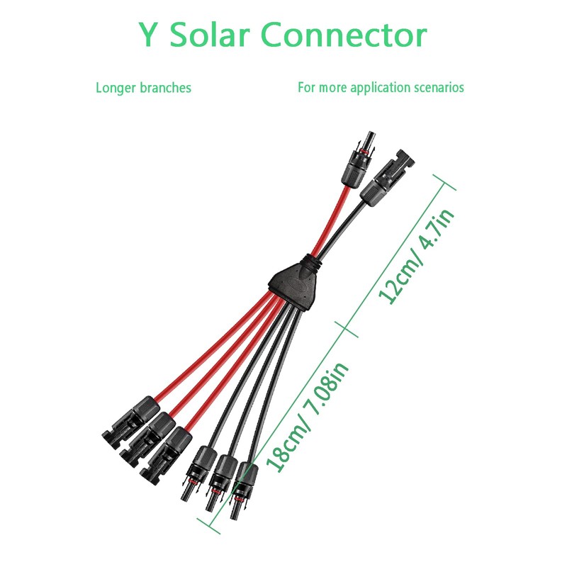 WOODGUILIN 2Y6 Solar Cable Y Splitter 6 mm² Solar Panel