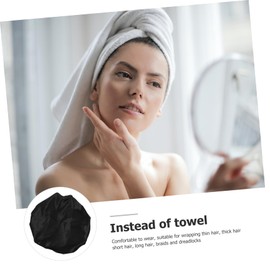 Baluue Adjustable Double Layer Shower Cap for Women Satin Bathing Hair Bonnet Reusable Waterproof Hair Cover for and Dreadlocks for and Spa