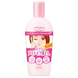 Softymo Super Point Makeup Remover, 8.1 fl oz (230 ml) Makeup Remover for Eyes and Mouth (Includes 1 Black Pack of Nose Stoppers)