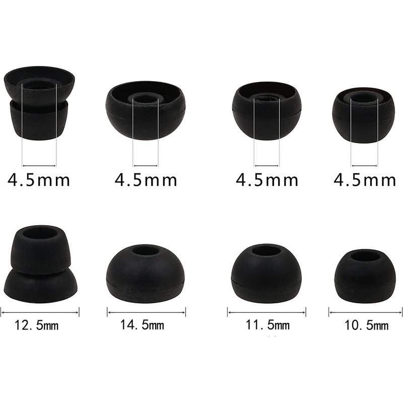 Replacement Silicone Ear Tips Earbuds Buds Set Compatible with for