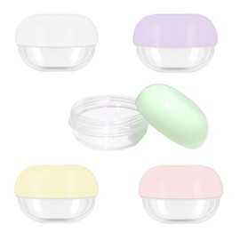 5 Pcs 10ml Small Travel Containers - Convenient Travel Jars for Creams, Travel Lotion Container, Travel Makeup Containers Essential Compact Size for Traveling