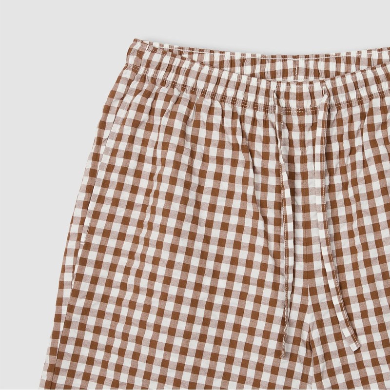 JAJU [JAJU] Women's Seersucker 5-part Pajama Set_Light Brown
