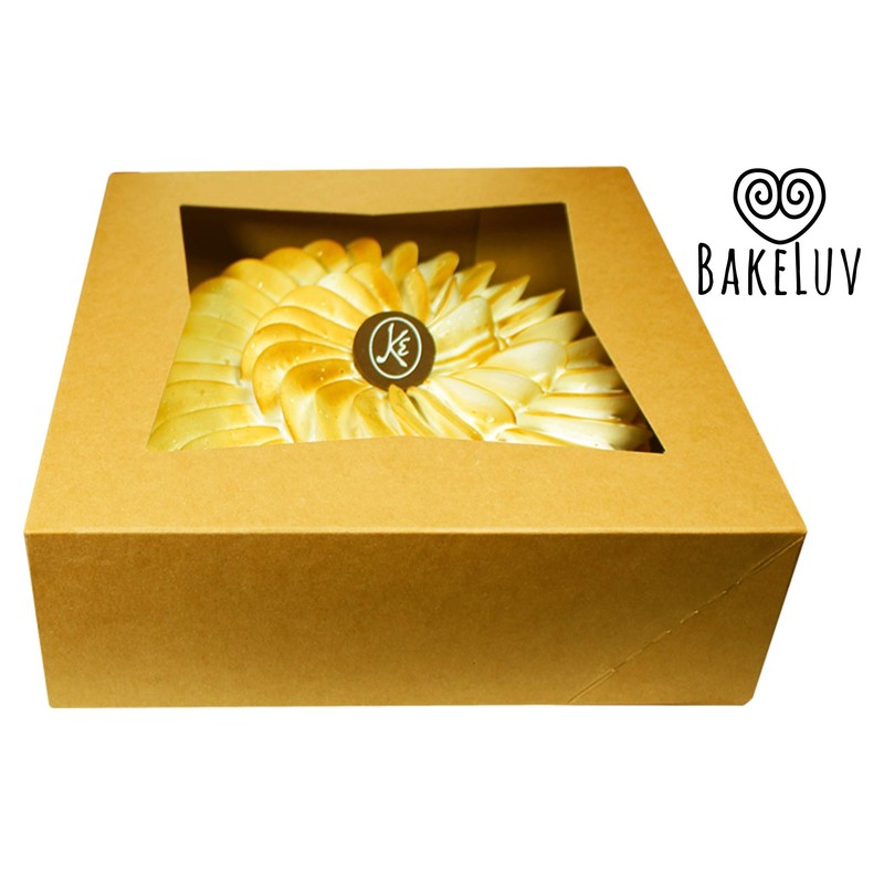 BAKELUV Pie Boxes for 9 Inch Pie | Brown, 25