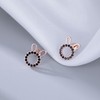 Reffeer Solid 925 Sterling Silver Easter Bunny Earrings Stud for
