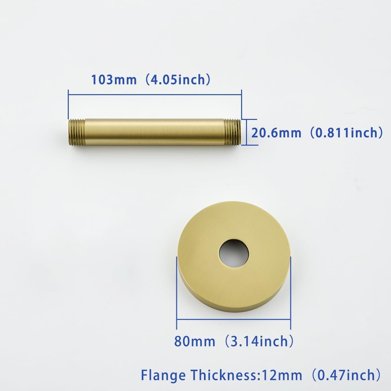 Wall Mounted Stainless Steel Shower Arm Shower Head Extension Pipe