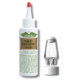 Wild Growth Hair Oil Bundle with Bulk Nova Precision Applicator, 4 fl oz, Promotes Thick Long Hair Growth