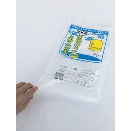 Japax PR100 Trash Bags, Translucent, Width 12.6 x Height 15.0 inches (32 x 38 cm), Thickness 0.0004 inches (0.010 mm), Approximately 3.9 gal (3 L), 100 Sheets for Room Projects, Indoor Use, Trash Can