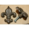 Pack of 10 Cast Iron Fleur De Lis Knobs Cabinet