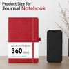 NORDUN Graph Notebook A5 Thick Journal,360 Pages Squared Notebooks for