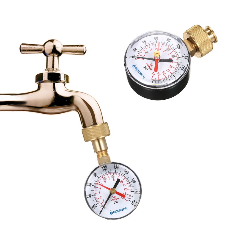 Lepmerk 2- 1/2'' Pressure Gauge Water Pressure Test Gauge 3/4''