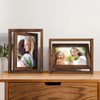 Egofine 2 Pack 5x7 Rotating Floating Picture Frames,Double-Sided Display with