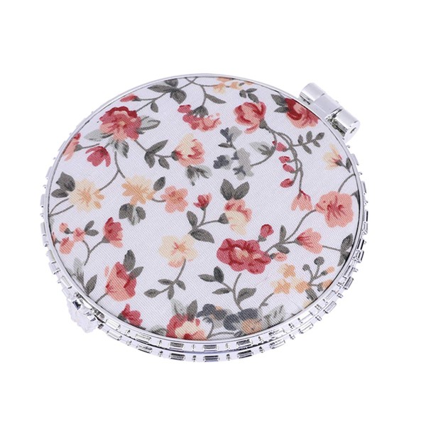 Lurrose 2 Pieces Metal Pocket Mirror Portable Vintage Round Double Sided Cosmetic Mirror Antique Pocket Mirror (As Shown)
