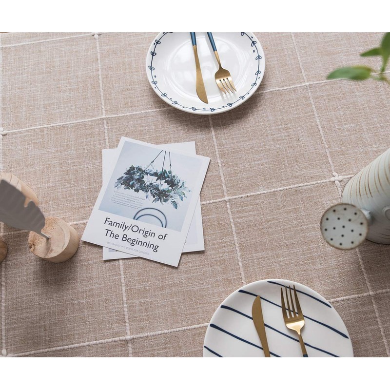 Plenmor Heavy Duty Cotton Linen Tablecloth for Rectangular Tables Solid