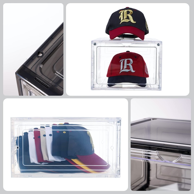 Attelite Hat Organizer for Baseball Caps, set of 6, Stackable
