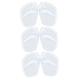 IWOWHERO 3Pairs High Heel Forefoot Cushions Nonskid Gel Pads for Women Comfortable Shoe Inserts for Sports and Casual Shoes Transparent Design Fit
