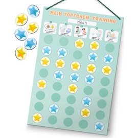 Mini Mindz® Children's Potty Training Montessori Magnetic Board in Cute Design Including 60 Magnets for up to 2 Children – Pipi Kacka Calendar Children, Magnetic Board Children, Nappy Free