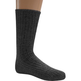 Normani 100 % Sheep's Wool Socks, 3 Pairs, Norwegian Socks, Size 2 - 14.5, grey, 39/42