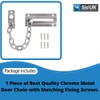 Door Security Chain Lock 85 x 35mm – Chrome Chain