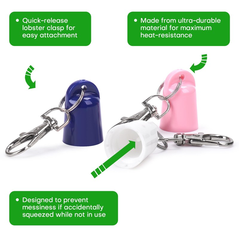 Keychain Cap Compatible with Aquaphor 0.35 oz Lip Balm (white)