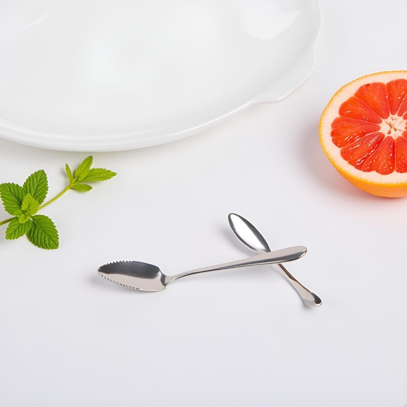 Fruit Grapefruit Spoon Long Handle Stainless Steel 15.5cm Dessert Tea