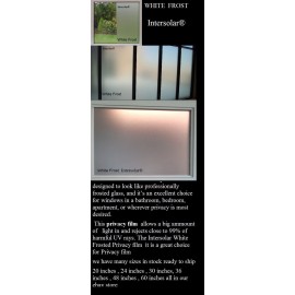 Intersolar® 24" x 5 Feet Home Residential Commercial  Window Tint  White Frost Privacy Home