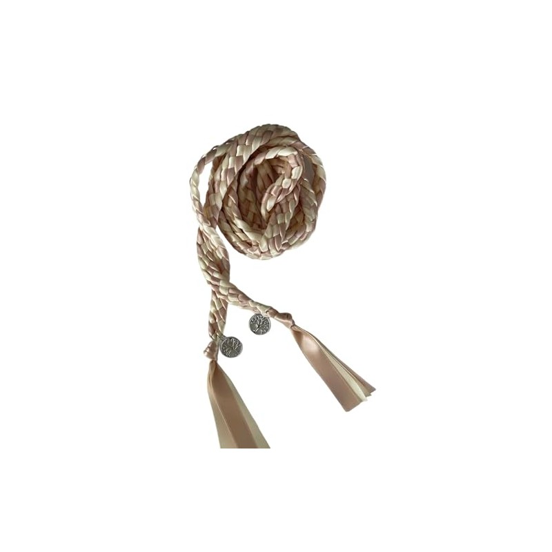 Blush and Ivory Handfasting Cord with Tree of Life- Wedding-