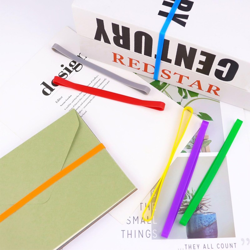 12 Pieces 5.5 Inch Rubber Bands Silicone Rubber Band Large