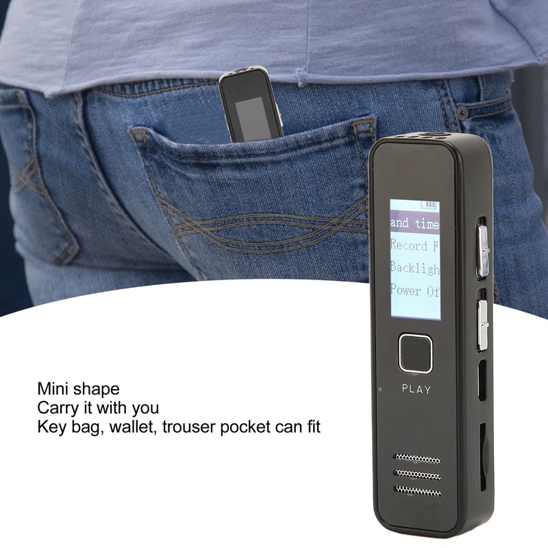 Digital Voice Recorder, Voice Activated Recorder with Playback, Portable HD