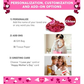 DolliBu Happy Mother's Day Super Soft Plush Pink Tie-Dye Stingray - Cute Stuffed Animal Present with Pink Heart Message for Best Mommy, Grandma, Wife, Daughter - Cute Sea Life Plush Toy Gift - 20 Inch