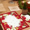 Arquiel Place Mats Set of 4 Christmas Red Floral Winter