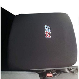 Car Console Covers Plus Made in USA Designed for Nissan Titan 2016-2024 Bench Seat 40/20/40 Fold Down Console Image Shown Neoprene Auto Armrest Center Console Cover (Black w/ USA)