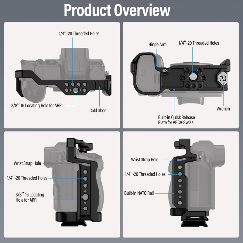 SIRUI AM-NZ-CT Camera Cage for Nikon Z5 Z6 Z7 Z6II