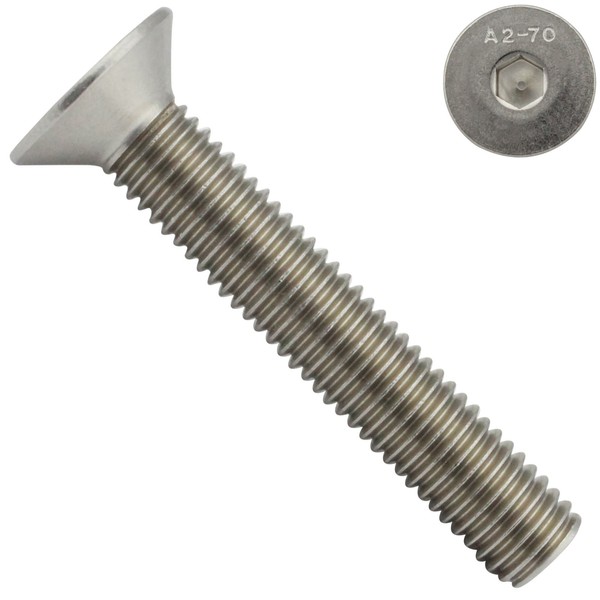 Countersunk Screws with Hexagon Socket (ISK) - M6 x 25