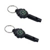 Dranvosk 2-in-1 Whistle Compass Keychain for Hiking,Camping & Outdoor Survival