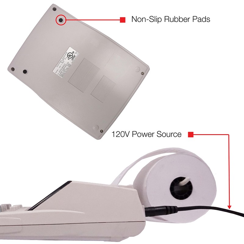Sharp EL1750V EL-1750V Two-Color Printing Calculator Black/Red Print 2 Lines/Sec
