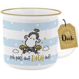 Sheepworld With German Text "Ich pass auf dich auf: Steinzeug" (German Language) 38 cl, 46652
