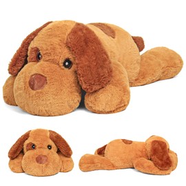 JellyMallow 5lbs 24 Inch Dog Weighted Stuffed Animals, Weighted Dog Plush, Weighted Stuffed Animal Plushies Pillows Gifts for Adults, Women, Men, Boys, Girls and Kids