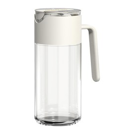 Dispenser Oil And Vinegar Dispenser Glass Sauce Olive Oil Dispenser For Kitchen (Beige)