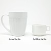 HUJI Stack-able Porcelain 3.2 OZ Espresso Turkish Coffee Cups and