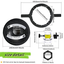 FQRANBO 154856 8-1/2 inch Black Buttress Thread Closure Replacement Compatible with Pentair Triton Pool and Spa Sand Filter TR100 TR140 TR100C TR140C TR100C-3 TR140C-3