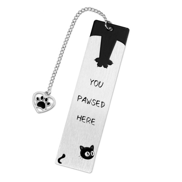 Cat Bookmark for Reading Women, Funny Cute Kitty Metal Book
