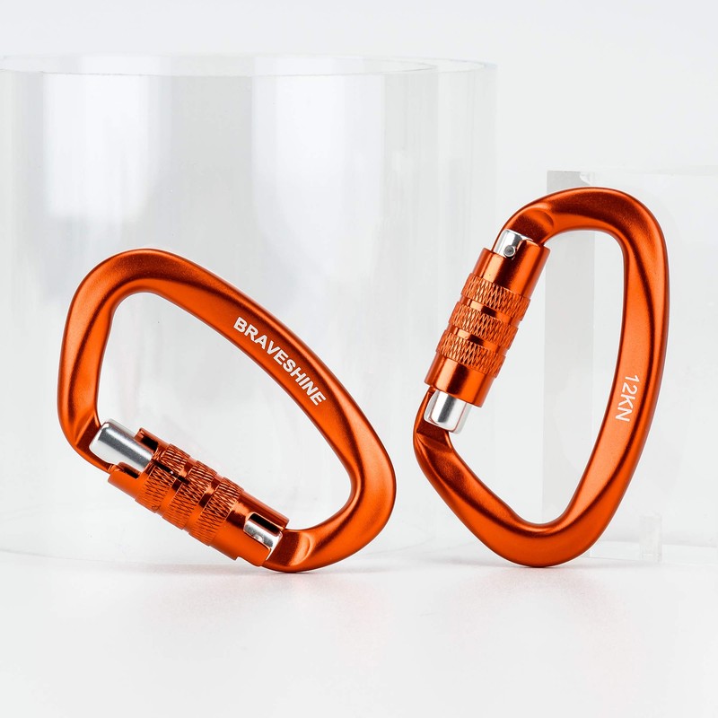 Carabiner 12KN Auto-lock BRAVESHINE Load Capacity 1,200 kg Locking Carabiner