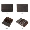 Hiram Brown Crazy Horse Leather Magnetic Split Design Pen Storage
