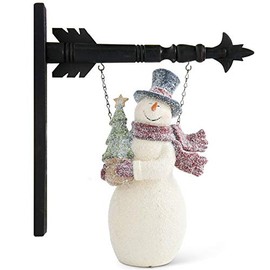 8.75 Inch Resin Glittered Vintage Snowman Arrow Replacement